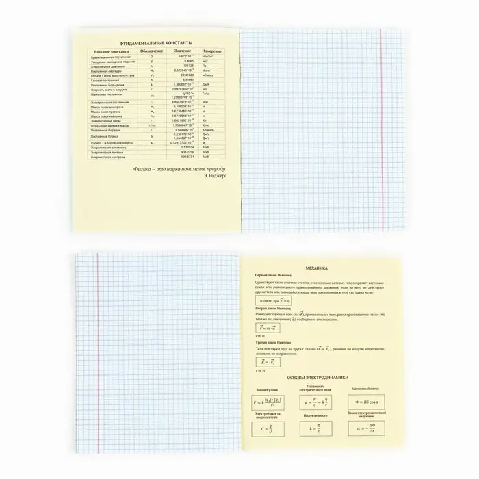 Тетрадь в клетку, предметная, 36 л.,на скрепке, блок №1&laquo;Мемы. Физика&raquo;
