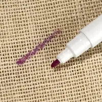 Маркер для ткани двусторонний, 16 см, самоисчезающий, удалитель чернил, фиолетовый, белый