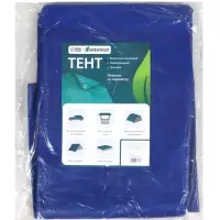 Тент защитный, 6&times;3 м, плотность 180 г/м&sup2;, УФ, люверсы шаг 1 м, тарпаулин, УФ, синий