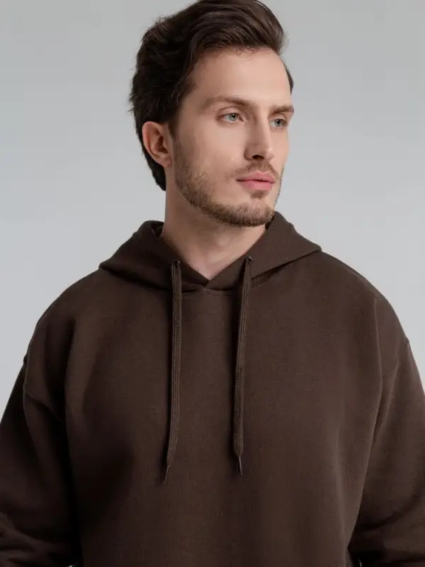 Толстовка с капюшоном Slam 320, темно-коричневая (шоколад), размер XS