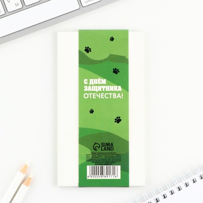 Планер с отрывными листами, 50 листов «с 23 февраля. Кот»