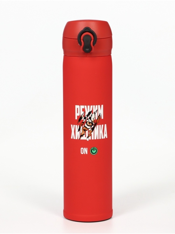 Термос, серия: Топ, "Мастер К. Режим хищника", 500 мл, красный
