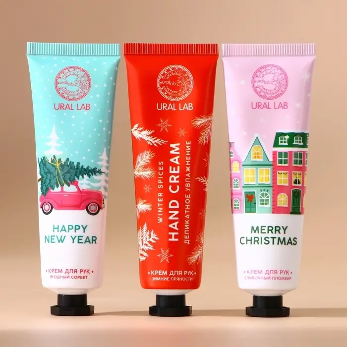 Подарочный набор новогодний женский &laquo;С Новым Годом&raquo;: крем для рук, 3&times;30 мл, URAL LAB