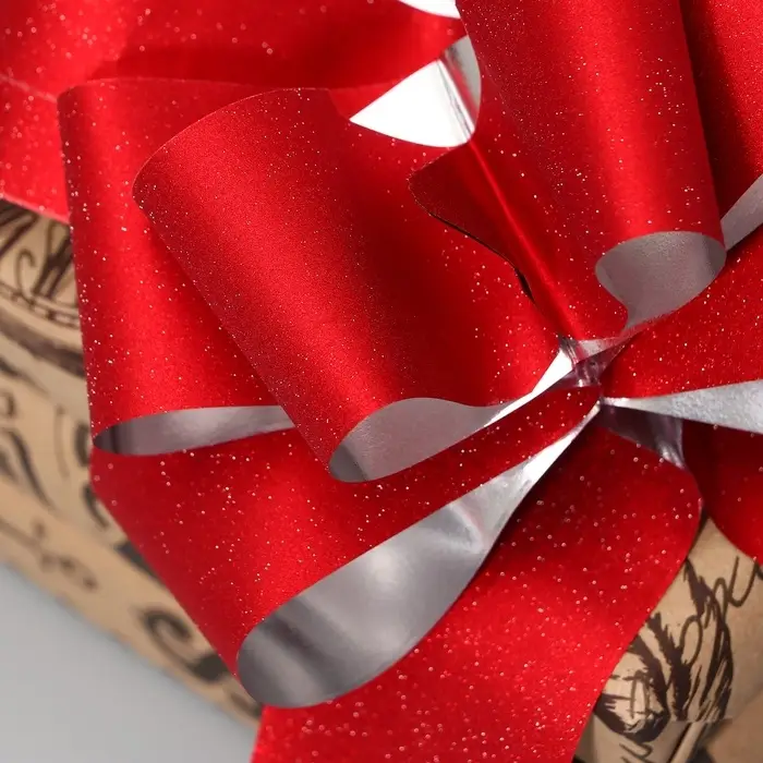 Бант - бабочка, Металлизированный с глиттером №4.5, красный Бант - бабочка, Металлизированный с глиттером №4.5, красный