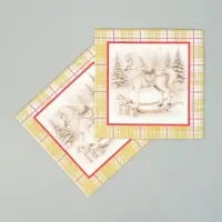 Салфетки бумажные трёхслойные «Скатерть с лошадью на золоте», 33х33, 20 шт Салфетки бумажные трёхслойные «Скатерть с лошадью на золоте», 33х33, 20 шт