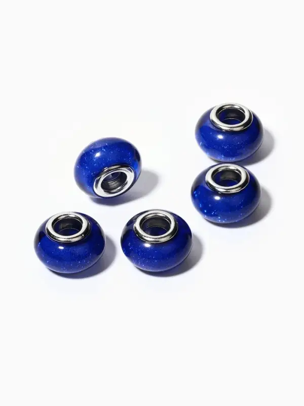 Бусины «Блестка», для творчества, синие Бусины «Блестка», для творчества, синие