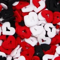 Кондитерская посыпка &laquo;Миром правит любовь&raquo;, красная, белая, чёрная, 50 г