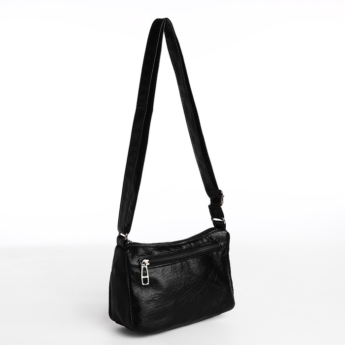 Сумка кросс-боди на молнии, цвет чёрный Сумка кросс-боди на молнии, цвет чёрный