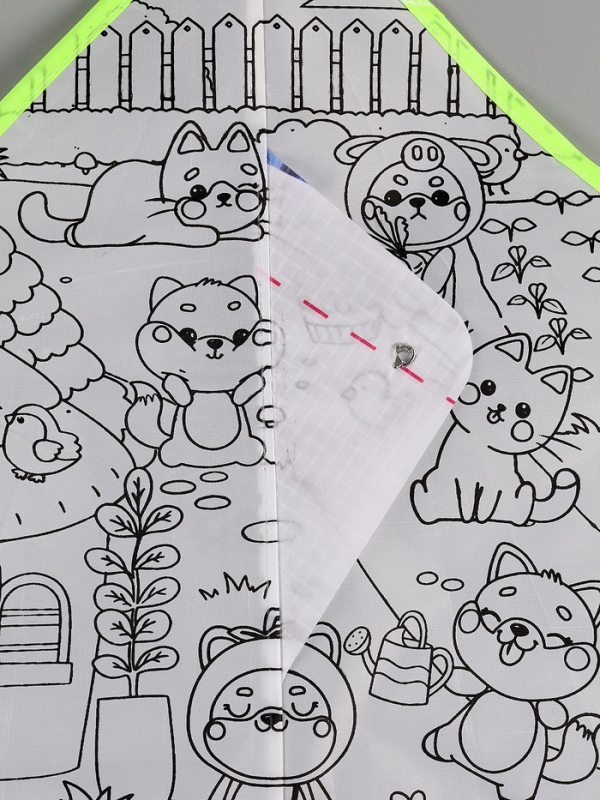 Funny toys Воздушный змей - раскраска, зверятки, 80 см Funny toys Воздушный змей - раскраска, зверятки, 80 см