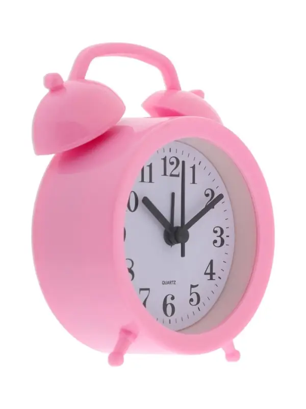 Часы-будильник настольные &laquo;Классика&raquo;, дискретный ход, 12&times;8.5 см, 1хАА, розовые