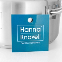 Кастрюля из нержавеющей стали Hanna Knövell с крышкой, 3 л, d=20 см, h=9,5 см, толщина стенки 0,6 мм, индукция