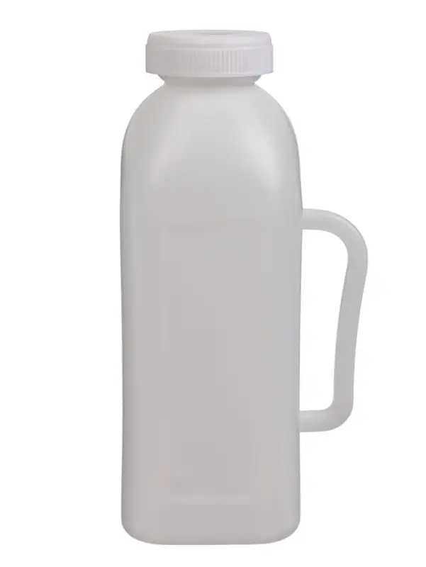 Бутылка для выпойки телят, 2 л, с ручкой, пластик, белая