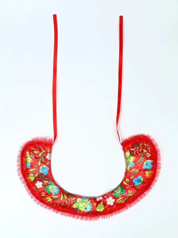 Карнавальный набор "Народная краса" юбка р-р 40-48, воротник, повязка, цвет красный