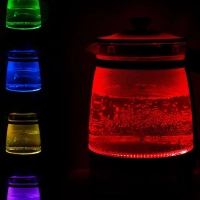 Чайник электрический стеклянный с подсветкой КТ-6119 - 1.7 л Чайник электрический стеклянный с подсветкой КТ-6119 - 1.7 л