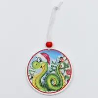 Елочные игрушки в деревянной подарочной упаковке, 12 шт.