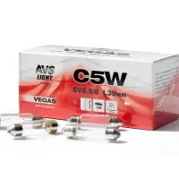Лампа AVS Vegas 12V.С5W(SV8.5/8)L39мм. BOX 10шт.