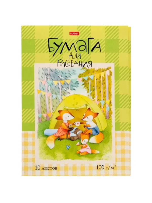 Папка для рисования 10л А4 Hatber  Папка для рисования 10л А4 Hatber "Пикник на полянке", 100г/м², тиснение