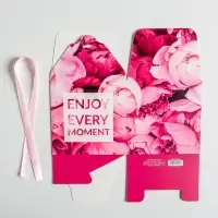 Коробка подарочная складная, упаковка, «Enjoy every moment», 12 х 12 х 12 см