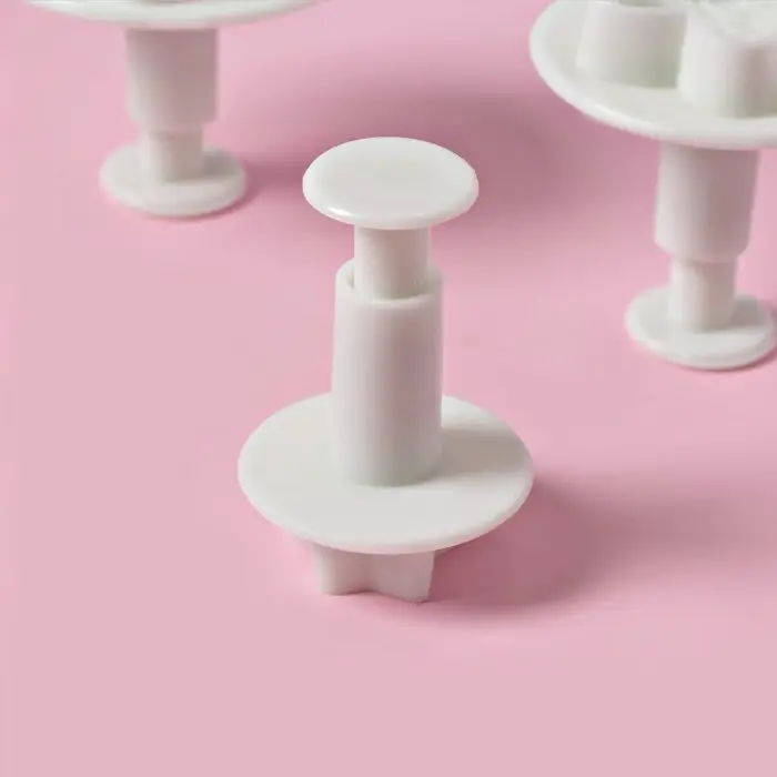 Плунжеры кондитерские Доляна &laquo;Листья&raquo;, набор 3 шт., пластик, белые