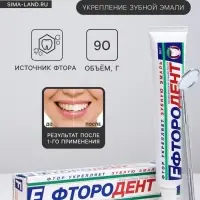 Зубная паста &laquo;Фтородент&raquo;, в упаковке, 90 г