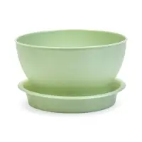 Горшок для цветов с поддоном 0,8 л d14 см h8 см "Фиалочка" зеленый Горшок для цветов с поддоном 0,8 л d14 см h8 см "Фиалочка" зеленый