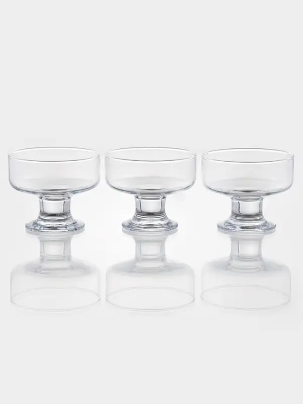 Набор креманок Paşabah&ccedil;e Ice ville, 265 мл, d=10 см, для мороженого, набор 3 шт., стекло, прозрачные