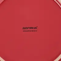 Тарелка Доляна &laquo;Красный горох&raquo;, d=21 см, керамика, красная