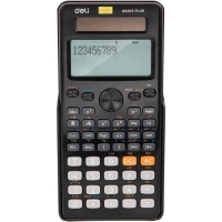 Калькулятор научный Deli ED82ES, графич.дисп.,252 ф.,дв.пит.,173x83мм,черн