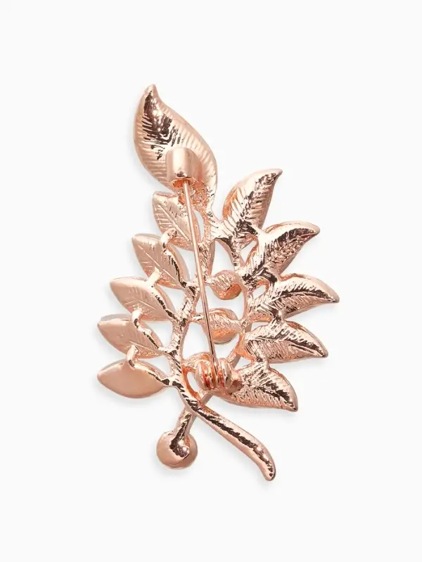 Брошь &laquo; Соло&raquo;, веточка, цветная в золоте