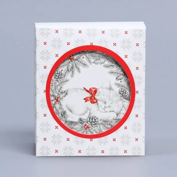 Бонбоньерка новогодняя «С новым годом!», 6.2×7×6.2 см Бонбоньерка новогодняя «С новым годом!», 6.2×7×6.2 см