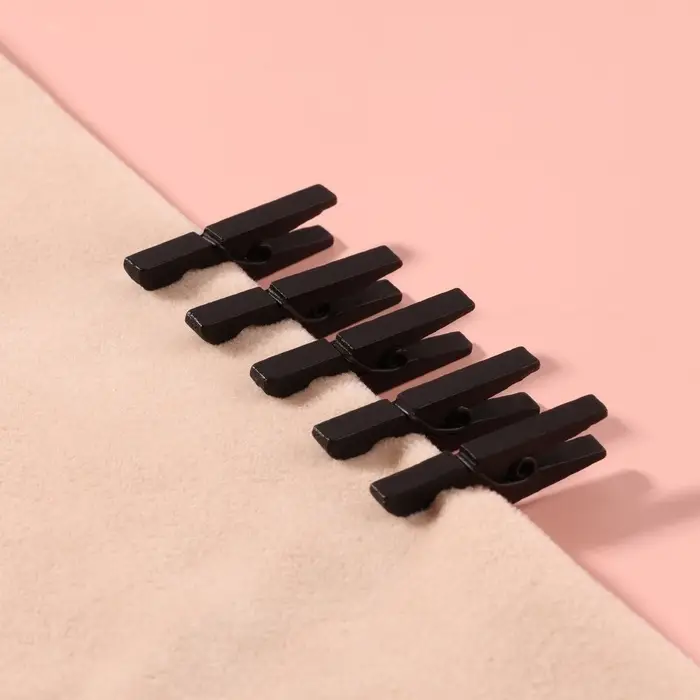 Прищепки для шитья, 3×0.9×0.3 см, 10 шт., чёрные Прищепки для шитья, 3×0.9×0.3 см, 10 шт., чёрные