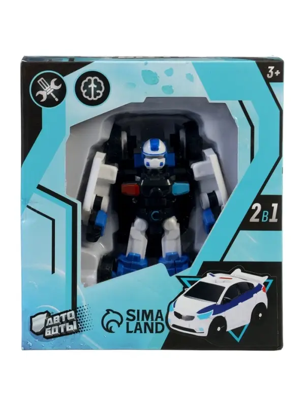 Робот - машинка &laquo;Автобот&raquo;, полицейский, трансформируется