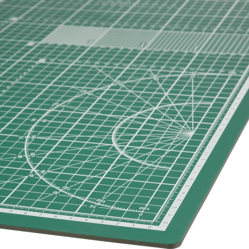 Коврик для резки Topfort 3х-слойный А2 (60х45см), 2х-сторонний, зеленый