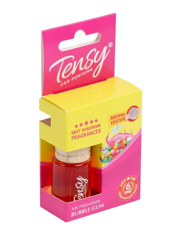 Ароматизатор в машину Tensy, в бутылочке, 6 мл, бабл гам, ТВ-09