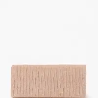 Сумка-клатч женская вечерняя на магните, на сребристой цепочке, блестящая, золотистая