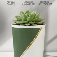 Кашпо для цветов &laquo;Полосы&raquo;, 1.6 л, d=14 см, h=14 см, пластиковое
