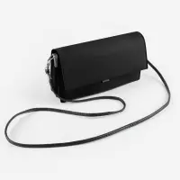 Ручка-шнурок для сумки, с карабинами, 120&times;0.6 см, чёрная