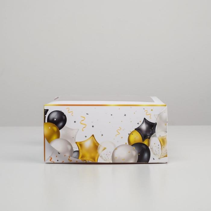 Коробка для торта с окном, кондитерская упаковка Happy Birthday 23 х 23 х 11 см Коробка для торта с окном, кондитерская упаковка Happy Birthday 23 х 23 х 11 см