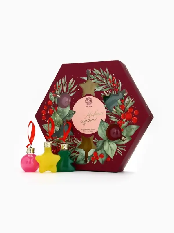 Подарочный набор &laquo;С Новым годом&raquo;, гель для душа 6 шт. &times; 30 мл, URAL LAB