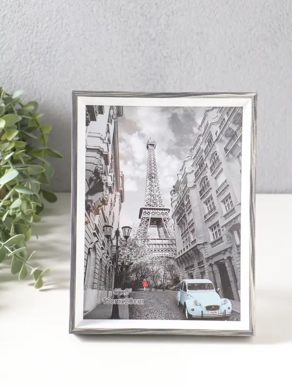 Фоторамка пластик 15х20 см "Данте" чёрный состаренный 20,8х15,8х2,5 см