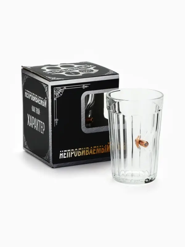 Стакан гранёный непробиваемый с пулей &laquo;Характер&raquo;, 250 мл