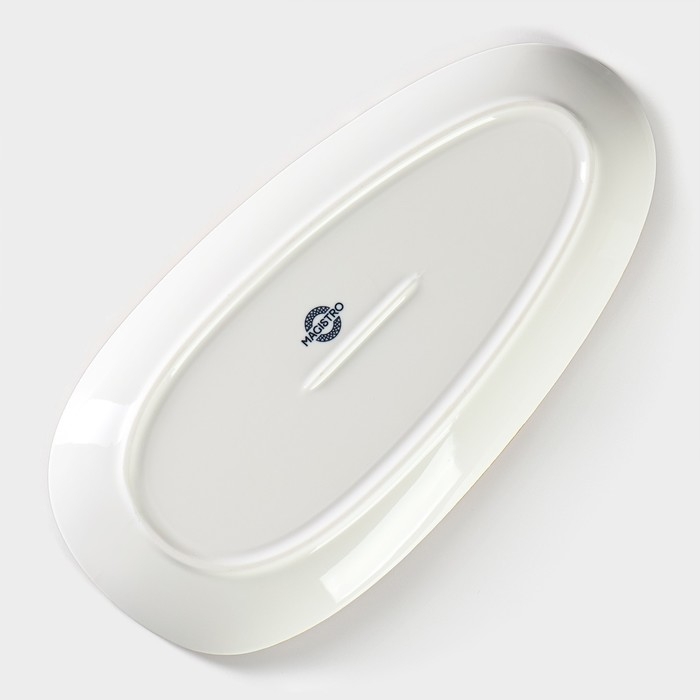 Блюдо фарфоровое овальное Magistro Mediterana, 33,5×17см, цвет бежевый Блюдо фарфоровое овальное Magistro Mediterana, 33,5×17см, цвет бежевый