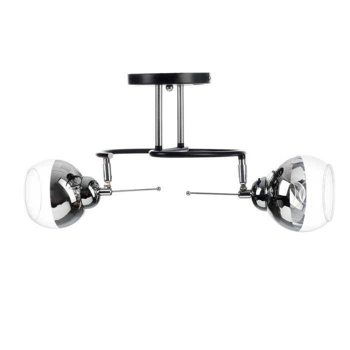 Люстра Люстра "Редо" 2хЕ27 40Вт черно-хромовый 45х30х28 см