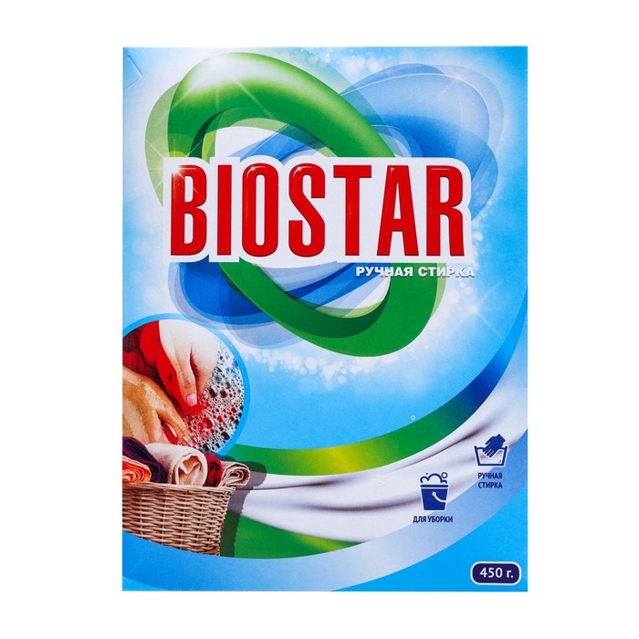 Стиральный порошок,  Biostar, ручная стирка, 450 гр Стиральный порошок,  Biostar, ручная стирка, 450 гр