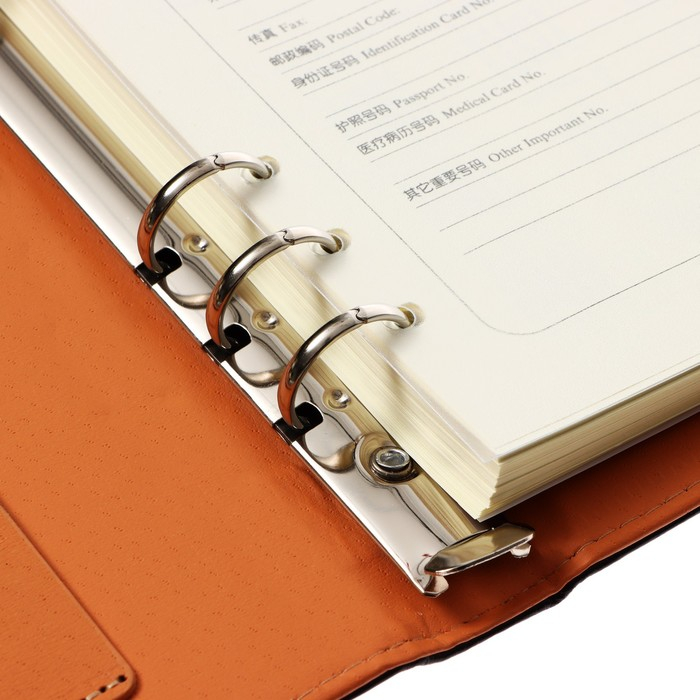 Органайзер на кольцах А5, 90 листов в линейку, с хлястиком, МИКС Органайзер на кольцах А5, 90 листов в линейку, с хлястиком, МИКС