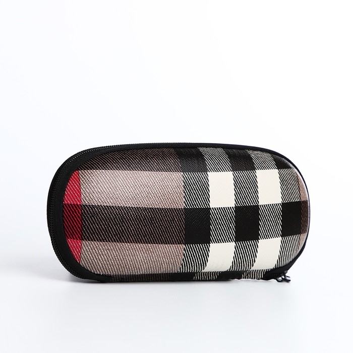 Футляр для очков на молнии, длина 17 см, цвет тёмно-коричневый Футляр для очков на молнии, длина 17 см, цвет тёмно-коричневый