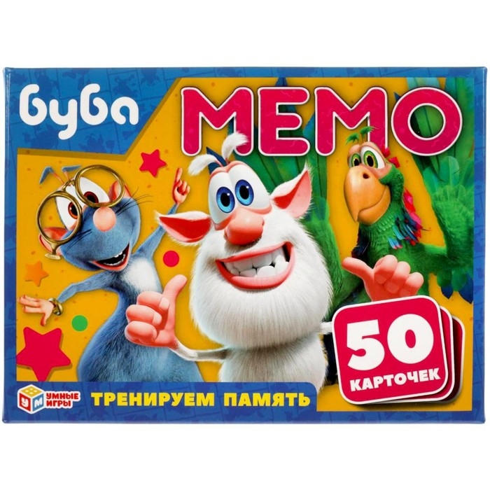 Игра карточная Мемо «Буба», 50 карточек 65х95 мм Игра карточная Мемо «Буба», 50 карточек 65х95 мм