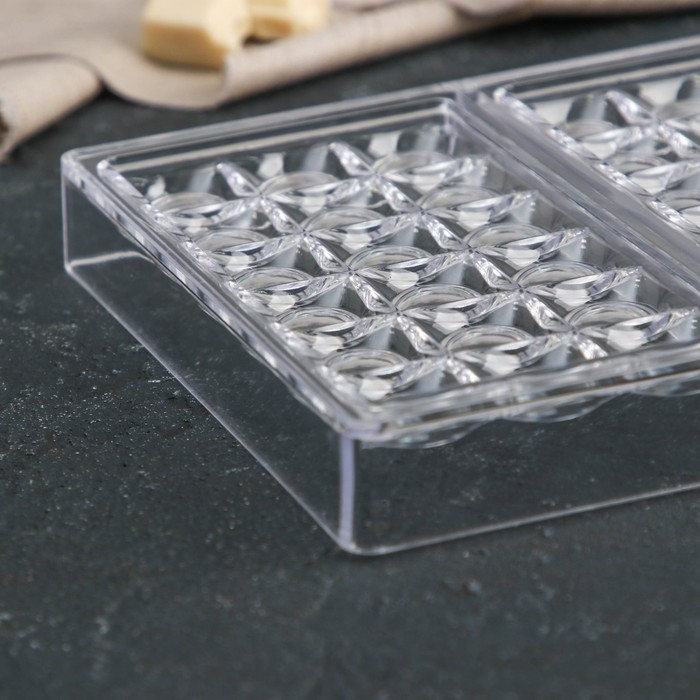 Форма для шоколада KONFINETTA «Поп-ит», 27,5×17,5×2,5 см, 3 ячейки 5,3×7,5×0,8 см, цвет прозрачный Форма для шоколада KONFINETTA «Поп-ит», 27,5×17,5×2,5 см, 3 ячейки 5,3×7,5×0,8 см, цвет прозрачный