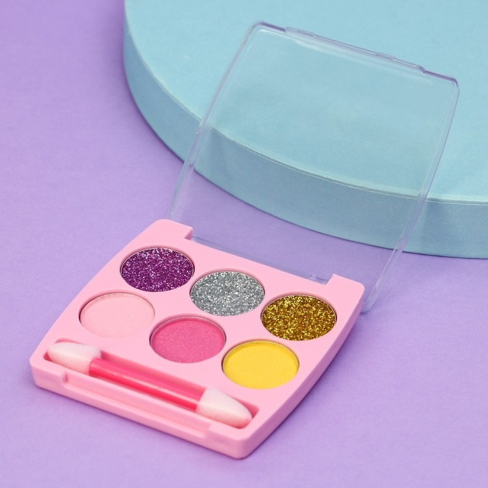 Набор детской косметики с наклейками «Твоя магия», тени, блеск для губ