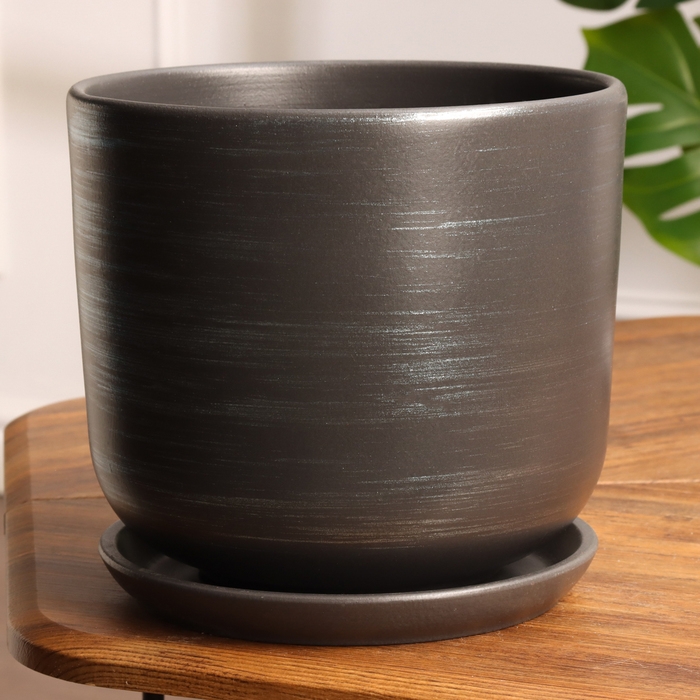 Горшок цветочный Галактика графит 5.4 л Горшок цветочный Галактика графит 5.4 л